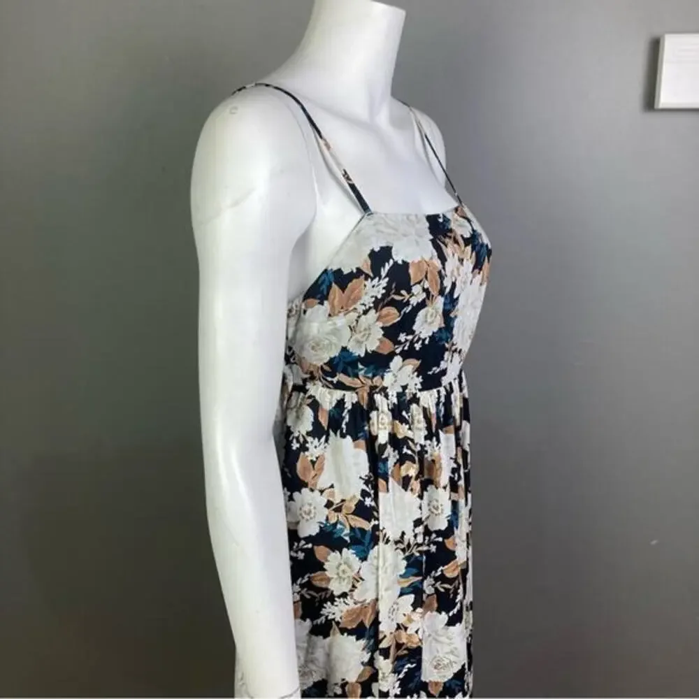 Abercrombie & Fitch Maxi dress XS Babydoll‎ floral cottagecore strappy cotton